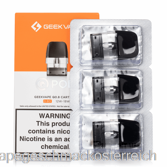 Geek Vape Q Ersatzpods 0,8 Ohm Pods Mit Vape-Geschmack